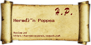 Hermán Poppea névjegykártya